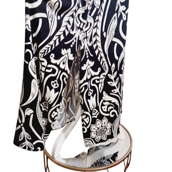 MSK, Black & White Paisley Sleeveless Maxi Dress, EUC, Beachy, Vacation, Boho - Picture 10 of 16